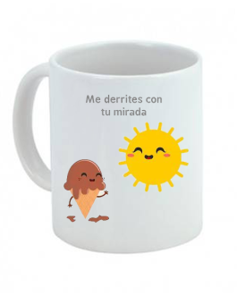 Taza Me derrites con tu mirada