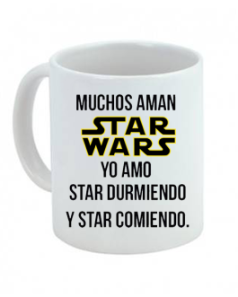 Taza Muchos aman Star Wars yo amo star durmiendo