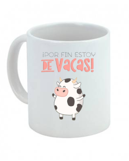 Taza Por fin estoy de vacas