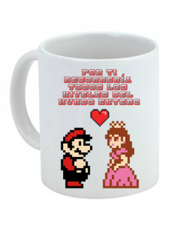 Taza Por ti recorrería todos los niveles del mundo entero